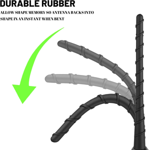 Universale 7 "auto breve gomma Radio AM/FM segnale a spirale Antenna albero per Dodge Jeep Chrysler Fiat - Product Image 2