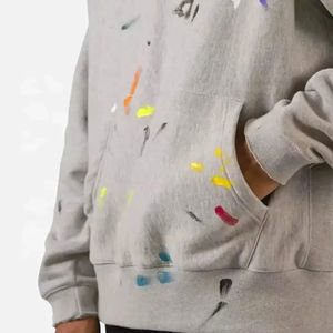 Sweat-shirts et sweats à capuche pour hommes grande taille, délavés à l'acide, délavés au soleil, délavés, à épaules tombantes, unis, en provenance du Pakistan, 100% coton - Product Image 3