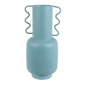 Vase à fleurs en métal de forme antique nouvellement conçu avec une finition enduite de poudre de couleur brillante pour un charmant accent de maison classique - Product Image 1