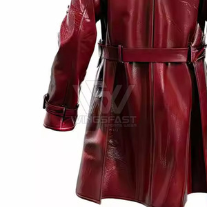 2025 Top Vente En Cuir Long Manteau Meilleure Qualité Prix De Gros Conception Personnalisée Manteaux En Cuir - Product Image 5