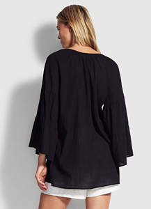 Hot Sale Fashion One-piece Women Beach <b>Kaftan</b> Cover up with Deep V Neck Front Logo Plus Size Beachwear - Product Image 3