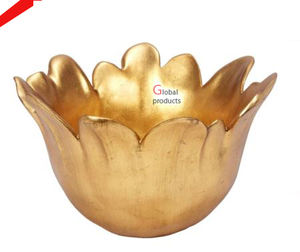 Cuenco de metal de forma redonda con acabado Dorado de la mejor calidad para restaurante y bar de hotel en casa - Product Image 2