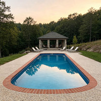 Piscine rectangulaire hors sol de luxe, directement de l'usine, pour patio extérieur, jardin familial