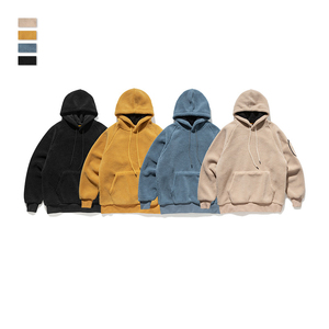 Sweat à capuche en polaire Sherpa Streetlab, taille plus, hiver, unisexe, surdimensionné, respirant, tricoté, uni, sweat à capuche pour homme, M-XL - Product Image 5