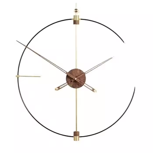 Azora Industries Horloge murale en métal de style exclusif Quartz avec aiguilles noires pour salon ou chambre à coucher - Product Image 4