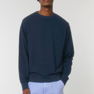 Nuevo estilo Logo Custom Fleece Crewneck Mock Neck Negro Gris Manga larga Sudaderas en blanco para hombre - Product Image 3