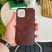 Torino - iPhone 12-12 Pro casing ponsel kulit asli tertutup
