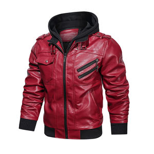 Veste en cuir de baseball de haute qualité pour hommes, tendance de la mode de rue pour l'hiver, logo brodé solide, vestes pour hommes - Product Image 4