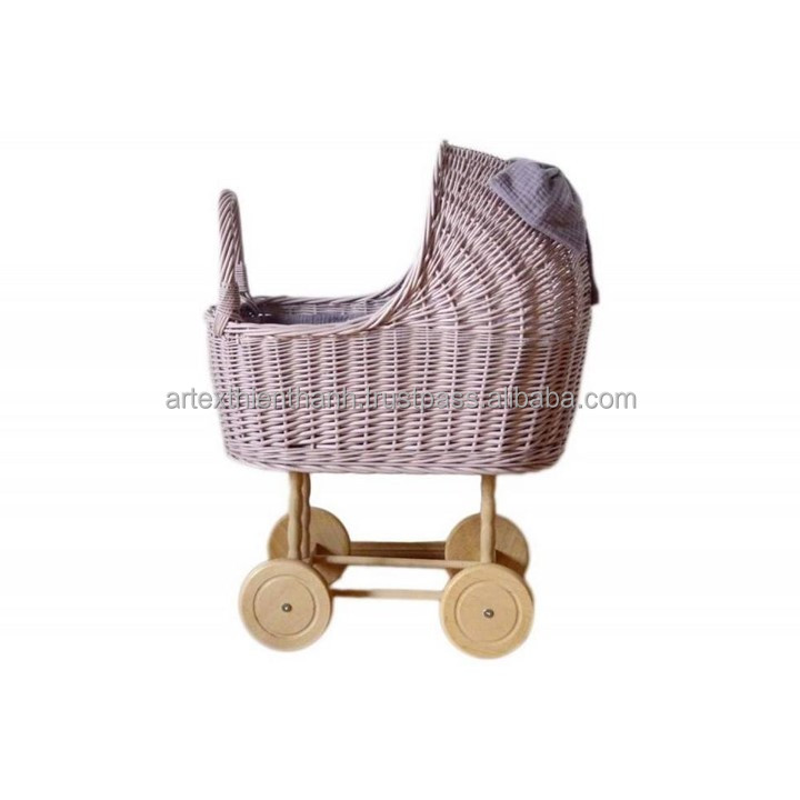 Baby-Puppenwagen aus Weide, Buggy-Kinderwagen, Rattan-Puppenwagen mit  Rdern, Kinderzimmer-Dekoration, Retro-Geflochtener Kleinkind-Trger|  Alibaba.com