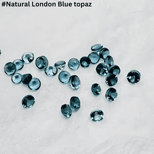 Topaze bleue de Londres naturelle en gros, taille ronde facettée, pierre précieuse non montée pour la fabrication de bijoux, petite taille, de 1 mm à 3 mm - Product Image 2
