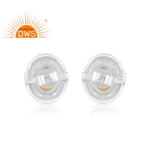 Venta caliente fina plata esterlina cristal Natural cuarzo piedra preciosa Stud pendiente joyería personalizada para mujer regalo para ella - Product Image 4