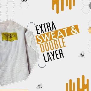 Traje de abeja ultra ventilado de 3 capas para hombres y mujeres Traje de apicultura Premium con guantes de abeja y dos velos de apicultura desmontables - Product Image 4
