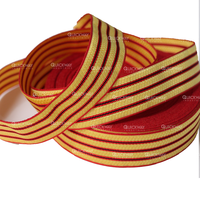 Tresse métallisée rouge or OEM de 7mm à 80mm Ruban à paillettes en tissu pour bordure en dentelle en fils métalliques