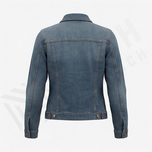Veste en jean décontractée personnalisée pour hommes, grandes tailles, 100% coton, option logo sur le devant, respirante, veste d'hiver - Product Image 2