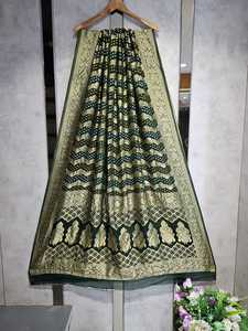 Georgette pure lourde indienne avec broderie et travail de séquence et travail de pierre de diamant robes longues avec travail de broderie Dupatta - Product Image 5