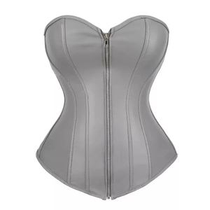 Corsés de Seda y Cuero PU Ecológicos al por Mayor OEM Rizna, Tops Sexys sin Mangas para Mujer, Estilo Y2K, Chaleco Ajustado para Fiesta y Club - Product Image 3