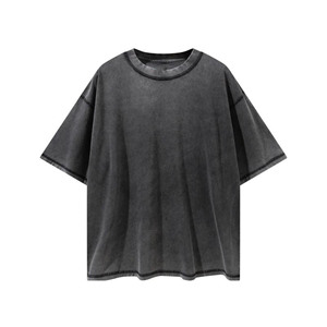 210 GSM 100% coton T-Shirt coupe ample avec logo imprimé inspiré du hip-hop T-shirts en tissu tricoté à séchage rapide - Product Image 3