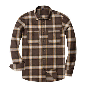Camisas de Franela para Hombre al por Mayor, de Alta Calidad, Tela de Algodón Transpirable, Camisas Personalizadas para Hombre - Product Image 1