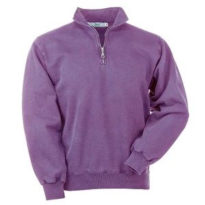 Demi-fermeture éclair haute gsm personnalisé col montant demi-fermeture éclair acide lavé pull coton hommes surdimensionné sweat et sweats à capuche - Product Image 3