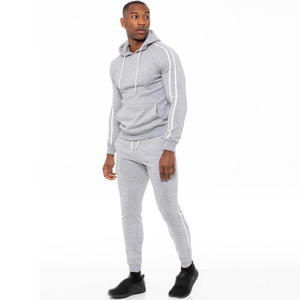 Custom Logo Blank <b>Pullover</b> <b>Mens</b> Sweat Suit with Hoodie Cotton Plain Slim Fit Jogging Track Suits - Product Image 2