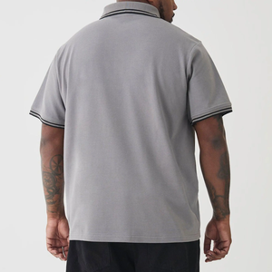 Chemises polo pour hommes en coton respirant, grandes tailles, designs et logos personnalisés OEM, style tricoté personnalisé, impression - Product Image 6