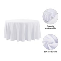 Nappe de mariage en satin tissé blanc de haute qualité et durable, avec taille et couleur personnalisables pour les événements