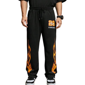 Pantalones Deportivos de Pierna Ancha con Botones a Presión 100% Algodón para Hombre, Ropa Urbana Personalizada, Pantalones Deportivos Extra Grandes, Pantalones Personalizados para Hombre - Product Image 3