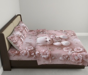 Juego de 2 Fundas de Almohada de Algodón Sólido Estilo Europeo-Americano, 600 Hilos, Plegables, Color Rosa Palo - Product Image 4