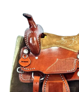 Qualité supérieure 100% fait à la main Style anglais selle occidentale en cuir Durable équitation sports équestres divertissement - Product Image 3