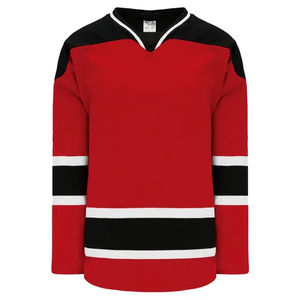 Comfortable 100% Polyester Men's Ice Hockey Jersey | Custom V-Neck & Long Sleeve with Embroidery - Product Image 6
