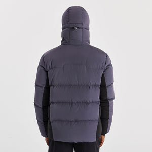 Veste matelassée isolée pour hommes Vêtements d'extérieur d'hiver matelassés avec capuche réglable, fermeture à glissière et coupe ajustée décontractée - Product Image 2
