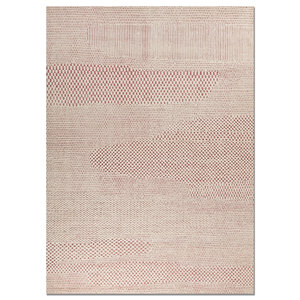 Alfombras de Lana Anudadas a Mano Entropy Rojas y Naranjas AKWL-2093 para Decoración del Hogar - Diseño Kilim Abstracto para Sala de Estar, Pasillo y Entrada - Product Image 1