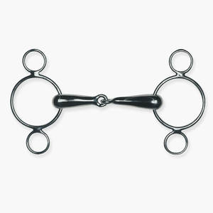 Continental gag 3-anillos sólido 20mm Bit Horse Products Horse Bits - Product Image 1