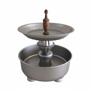 Great Quality Mango Wood & Iron Metal 2 Tiered Serving Pedestal With Copper Finish Kitchen Decorative Organizer Tray Home Decor - Product Image 3