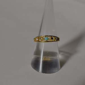 Turquoise Swiss Blue Topaz Teal <b>Ring</b> S925 Sterling Silver 14K Gold Plated <b>CZ</b> OEM ODM Wholesale Thailand - Product Image 1