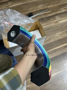 Urnes de crémation pour animaux de compagnie, patte de pont arc-en-ciel, pour cendres, urne gravée en aluminium - Product Image 6