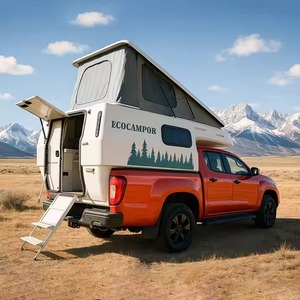 OFERTA en Mini Camioneta Camper Moderna y Limpia, Compacta, Todoterreno, con Techo Elevable, Cocina, Baño, Energía Solar, Impermeable, de Fibra de Vidrio, Plegable - Product Image 2