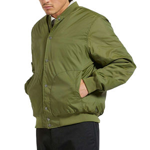 Luxury Men's Zip-Up Bomber Jacket High <b>Fabric</b> Solid <b>Purple</b> Color Winter Outdoor Wear with Stand Collar Men Bomber Jacket OEM - Product Image 1