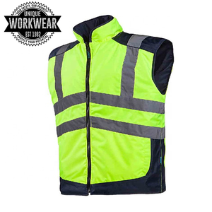 Chaleco de Alta Visibilidad Personalizado con Forro Polar, Sin Costuras, Certificado CE, con Cierre, para Trabajo, para Hombre - Product Image 5