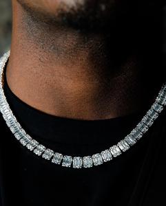 Chaîne à maillons cubains Moissanite pour hommes 16mm 18mm Diamant Testeur Pass GRA Hip Hop S925 Argent Glacé Bling 3 Rangées 14mm-20mm VVS - Product Image 1