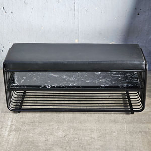 Organizador Moderno de 2 Niveles para Zapatos y Ropa, con Estructura de Hierro y Cojín, Diseño Plegable para Sala de Estar - KG68044 - Product Image 3