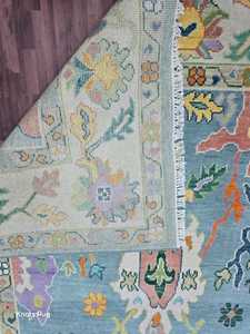 High demanded wide <b>stripe</b> pattern, the BLUE & beige wool area rug offers contemporary look that adds updated style Living room - Product Image 3