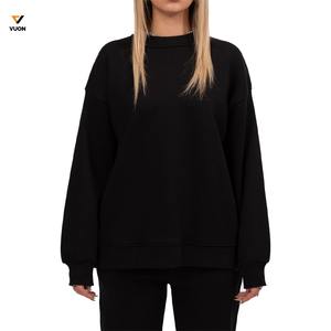 OEM personnalisé hiver 100% ensemble de survêtements en coton pour femmes vendeur de sweat-shirt à col rond surdimensionné et ensembles de jogging femmes survêtement - Product Image 2