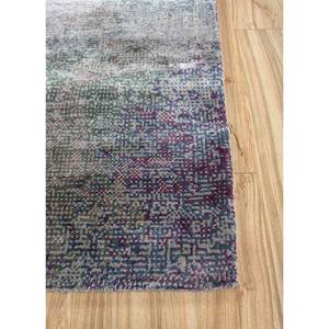 พรมขนสัตว์และไหมไผ่ลายกราฟิกสีเทาและดำ ยี่ห้อ Kavi Grey's Afterglow  ถักด้วยมือ สำหรับใช้ในบ้าน รุ่น Epb-04 - Product Image 4