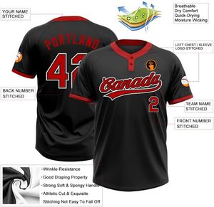 เสื้อกีฬาเบสบอลระบายอากาศแห้งเร็วงานตามสั่งเครื่องแบบสำหรับเสื้อผ้าทีมชื่อหมายเลข - Product Image 1