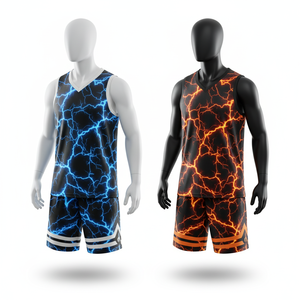 Ensemble de maillots de basket-ball en gros 2026 |   Uniforme d'équipe personnalisé en sublimation 100% polyester à séchage rapide sans manches - Product Image 3