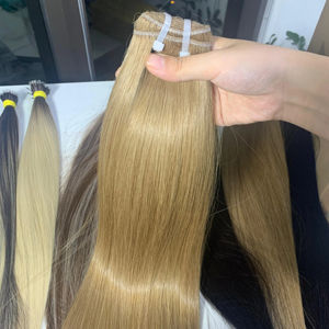 Impresionante máquina trama cabello humano vietnamita crudo tono oscuro 60cm extensiones de cabello al por mayor recto - Product Image 2