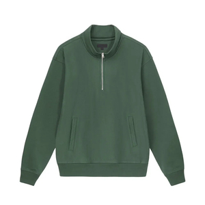 Sweat-shirts unisexes à demi-zip en molleton, pull à quart de zip pour homme, col montant en coton mélangé, sweat-shirts à quart de zip - Product Image 2