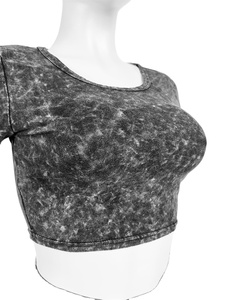 Top corto de punto, camiseta y pantalones cortos, conjunto de dos prendas de 2 piezas para mujer, ropa de gimnasio por encima de la rodilla, ropa para mujer, conjunto de 2 piezas 2025 - Product Image 5