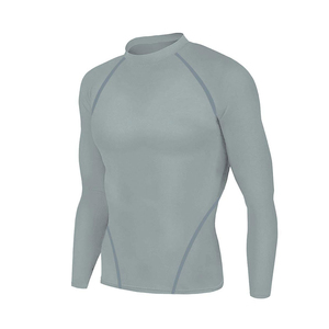 Men's Compression Breathable Gym Rash Guard Sublimation <b>Printed</b> Polyester/Nylon BJJ MMA Vest for <b>Surfing</b> Diving Sports Front - Product Image 3
